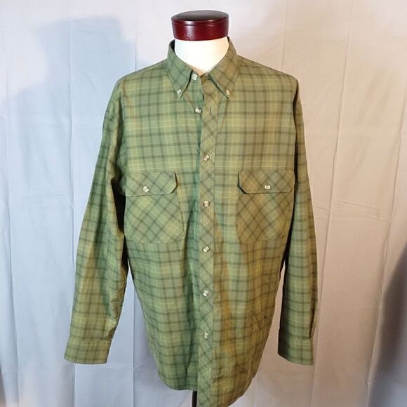 Magellan Men's Green Plaid Shirt - Picture 1 of 8